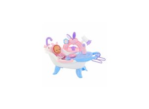 4810344047243 - Puppe 33 cm Puppenbadeset 47243 Badezubehör Kleiderbügel Badewanne rosa