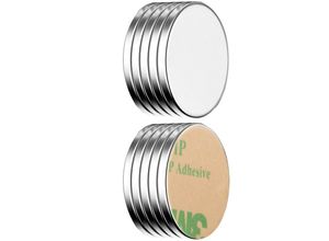 4260545437792 - Ecence - Neodym Klebe-Magnete 10x selbstklebend Magnet Scheibe stark rund klein 32x2mm