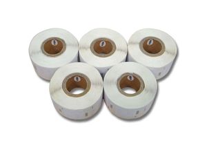 4068201490798 - vhbw Set 5x Etiketten-Rolle 12mm x 24mm (1000 Etiketten) kompatibel mit Dymo LabelWriter 4XL 450 Twin Turbo 450 Turbo Etiketten-Drucker