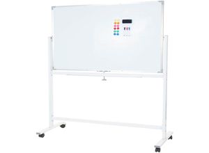 4057651894577 - Whiteboard HHG-835 Magnettafel Memoboard Pinnwand mobil rollbar inkl Zubehör 180x100cm - white