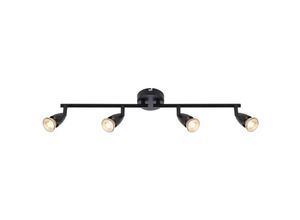 5017588013310 - Saxby Lighting - Saxby Amalfi Deckenstrahlerleiste 4-flammig mattschwarz lackiert