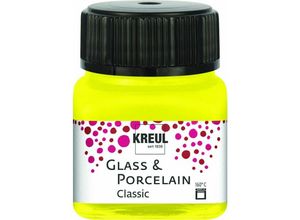 4000798162016 - Glass & Porcelain Classic kanariengelb 20 ml Künstlerfarben - Kreul