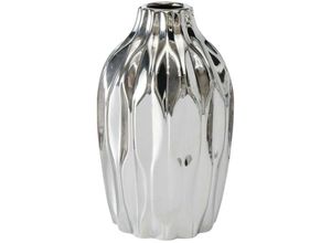 5902973433562 - Boltze Gruppe - Vase junas silbern 25 cm glänzend