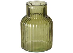 5902973438741 - Boltze Gruppe - Vase aus Glas relea grün geriffeltes Glas 20 cm