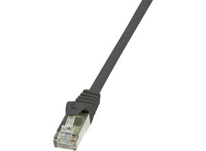 4052792025163 - CP1093S RJ45 Netzwerkkabel Patchkabel cat 5e f utp 1000 m Schwarz mit Rastnasenschutz 1 s - Logilink