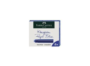 4005401855064 - FABER-CASTELL Tintenpatronen für Füller Tintenpatronen blau 6er königsblau