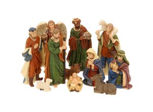 4260461474994 - Spetebo - Krippe Figuren Set - 11-teilig   klein - Weihnachten Advent Tisch Deko Zubehör