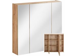 4251581554031 - Badezimmer Spiegelschrank 80cm TOSKANA-56 in Wotaneiche B H T ca 80 75 16cm