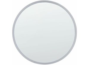 4251682293808 - Beliani - Badspiegel Silber Glas und Aluminium ø 79 cm Rund mit LED-Beleuchtung Touch-Sensor Antibeschlag Modern Badezimmer Möbel Ausstattung