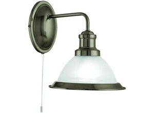 5053423059907 - Bistro - 1 Licht Wandleuchte Antik Messing mit saurem Glasschirm E27 - Searchlight