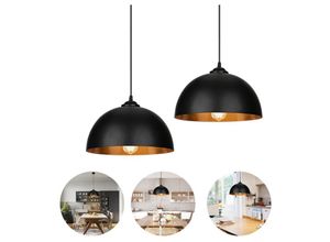 9114681020354 - Vingo - 2x led Pendelleuchte Decke Mount Beleuchtung Hängelampe Pendellampe Industrie - schwarz