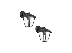 8059606093857 - Aigostar - wandlampe gartenlaterne E27 outdoor IP44 schwarz 2 stück