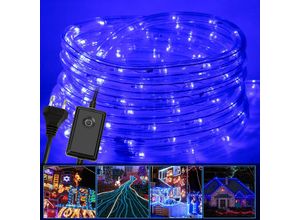 0726504475594 - Led Lichterschlauch Lichterschläuche Lichtschlauch Party Außen Innen Lichterkette blau-20m - blau - Vingo