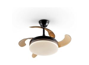 8435435337230 - Schuller Lighting - Schuller Vento Mini-Deckenventilator Mattschwarz und Bronze 3000-6000K Fernbedienung