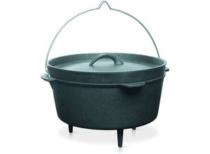 5400269221980 - Dutch Oven 3 l Junko Kochtopf aus Gusseisen - schwarz - Barbecook