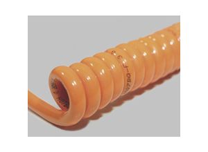 Image of 1506101 Spiralkabel H05BQ-F 800 mm / 3200 mm 4 g 0.75 mm² Orange 1 St. - Bkl Electronic