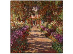 Image of Wandbild ARTLAND "Weg in Monets Garten Giverny. 1902" Bilder Gr. B/H: 100 cm x 100 cm, Leinwandbild Garten, 1 St., bunt Kunstdrucke