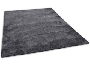 Image of Hochflor-Teppich TOM TAILOR HOME "Shaggy Teppich Cozy" Teppiche Gr. B/L: 85 cm x 155 cm, 25 mm, 1 St., grau (anthracite) Esszimmerteppiche