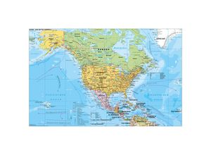 Image of Stiefel Wandkarte Großformat Nord- und Mittelamerika politisch - Heinrich Stiefel, Karte (im Sinne von Landkarte)