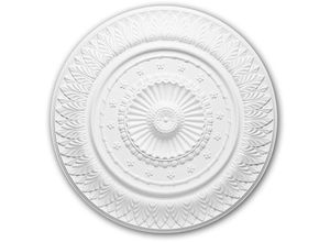 4250691775091 - Decor - Rosette profhome 156028 Zierelement Deckenelement Neo-Klassizismus-Stil weiß ø 670 cm - weiß