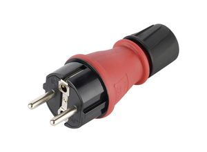 4012386102991 - Nv 48 l Schutzkontaktstecker Kunststoff Schwarz Rot IP54 - Maxtrack