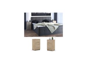 4251421920378 - VICCO Nachttisch für Boxspringbett Nachtschrank Nachtkommode Kommode Schrank