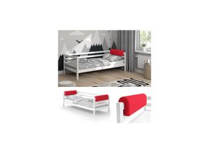 4251421951877 - Vitalispa Bettkantenschutz Bettumrandung Kinderbett Kantenschutz rot Babybett