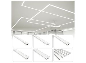 4251874698336 - Led Aluprofile Unterputz Aluminium Trockenbau Profile mit opaler Abdeckung verschiedene Breiten aled 1 - 12mm Leuchtbreite Montageabdeckung