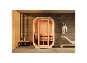 4251771264511 - Innensauna Elipso s Sauna mit Glasfront 42 mm Wandstärke 2 Personen - ohne Farbbehandlung - Finntherm