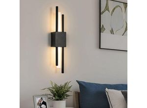 Image of LED-Wandleuchte für den Innenbereich, 10 w Black Line Wandleuchte, moderne Wandlampe 3000 k Warmweiß, Acryl-Wandleuchte für Flur, Wohnzimmer,