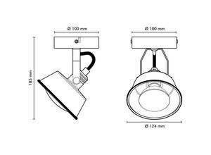 3700710836490 - Arum Lighting - 2 ridley weiße Wandleuchten mit GU10-Glühbirne