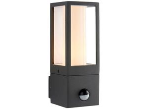 5017588995494 - Saxby Lighting - Saxby Lantern Außenwandleuchte Bewegungssensor Graue Strukturlackierung IP44