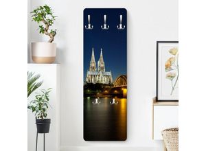 4055958176525 - Micasia - Garderobe - Köln bei Nacht Größe HxB 119cm x 39cm