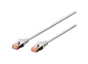 4016032321545 - DK-1644-005 RJ45 Netzwerkkabel Patchkabel cat 6 s ftp 050 m Grau Halogenfrei verdrillte p - Digitus