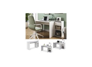 Image of Vicco Schreibtisch Ben Weiß Computertisch ausziehbar Arbeitstisch Bürotisch