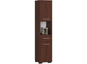 5901738165687 - Abamihome - Badezimmer-Hochschrank schränke | badezimmer kommode |2D1SZ1WN B30 x H140 x T30 cm Gewicht 25 kg | 2 Ablagen mit Türen (je oben und