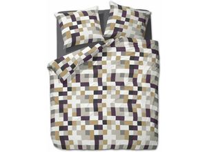 4055971001866 - Etérea - Microfaser Kissenbezug Chars Beige Violett 40x40 cm - Violett