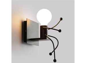 Image of Wandleuchte, E27 kreative Wandleuchten kleine Iron Man Lampe moderne Wandleuchte, ohne Glühbirne