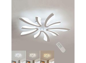 0723496953741 - Comely - LED-Deckenleuchte Weiß aus Acryl in V-Form 48W 5400LM Durchmesser 70cm - Perfekt für Schlafzimmer Esszimmer (Mit dimmbarer Fernbedienung