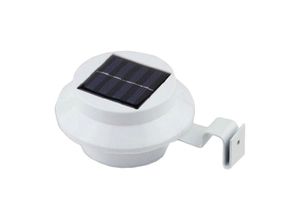 4251345900685 - Jardinion - Solarleuchte Dachrinnenleuchte 2er Set led Außenlampe Gartenbeleuchtung 12 x 6cm Weiß Regenrinnenlampe Außenleuchte Solarlampe - Weiß