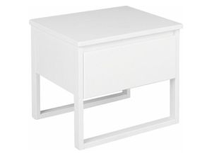 4251682207454 - Beliani - Nachttisch Weiß Kiefernholz 43 x 50 x 41 cm Modern Elegant Pratkisch Schlafzimmer - Weiß