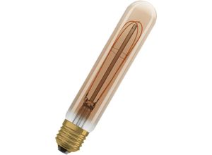 4099854091803 - Dimmbare LED-Lampen Vintage-Edition 40 Watts Ersatz E27 Tubular 2200 Kelvin Warm Comfort Light Klares Glas single Pack - Gold - Osram