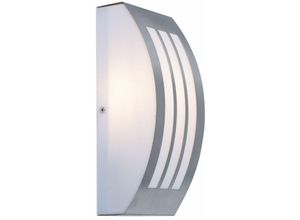 Image of Etc-shop - Außenwandlampe Edelstahl Haustürleuchte Fassadenlampe led Wandleuchte silber, Kunststoff weiß, 11W 1000lm warmweiß, BxH 25x9 cm