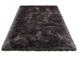 Image of Hochflor-Teppich LEONIQUE "Lasse, Mikrofaser Teppich" Teppiche Gr. B/L: 80 cm x 150 cm, 76 mm, 1 St., grau Esszimmerteppiche