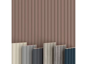 4255703115254 - Wave Lamellen 275m Hexim mdf Holz Lamellenwand Wandverkleidung Lamellenpaneele Wand Paneele stoßfest Mauve Start- Endlamelle - Rot 4255703115254 - Wave Lamellen 275m Hexim mdf Holz Lamellenwand Wandverkleidung Lamellenpaneele Wand Paneele stoßfest Mauve Start- Endlamelle - Rot