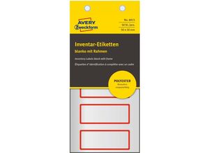 4004182069158 - 5 x Inventar-Etiketten 50x20mm VE=10 Bogen 50 Etikette