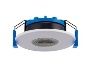 5017588031741 - Saxby Lighting - Saxby Shieldslim IP65 7W Einbau-Downlight mattweiß lackiert IP65