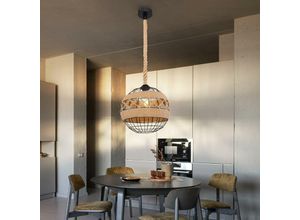 4059157131774 - Etc-shop - Kugel Hänge Decken Lampe Hanfseil filament Pendel Leuchte braun im Set inkl led Leuchtmittel 4059157131774 - Etc-shop - Kugel Hänge Decken Lampe Hanfseil filament Pendel Leuchte braun im Set inkl led Leuchtmittel