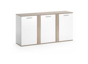 4251421941779 - VICCO Sideboard NOVELLI Highboard weiß sonoma Kommode Anrichte Schrank 3 Türen