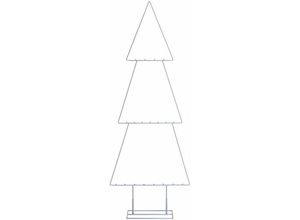 4260700654415 - Spetebo - Deko Metall Tannenbaum feliz - ca 111 cm Höhe - aus Metall in weiß